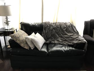 Black Leather Loveseat