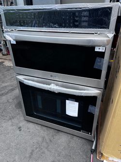 NEW !! LG THINQ 30" STAINLESS STEEL BUILT-IN MICROWAVE OVEN COMBO WITH AIR FRY