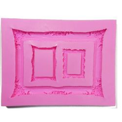 Picture Frames Silicone Mold  Scroll Lace Photo Frame Fondant Molds For Cake Decorating Cupcake Topper Chocolate Candy Polymer 