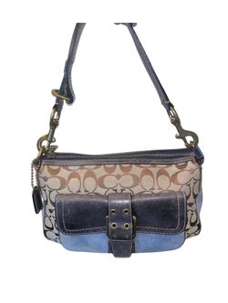 Coach Vintage Legacy Signature Canvas & Suede Bag