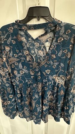 Ana Floral Paisley Boho Blouse XS