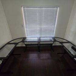 Glass Desk Black Home Office Computer Z Line