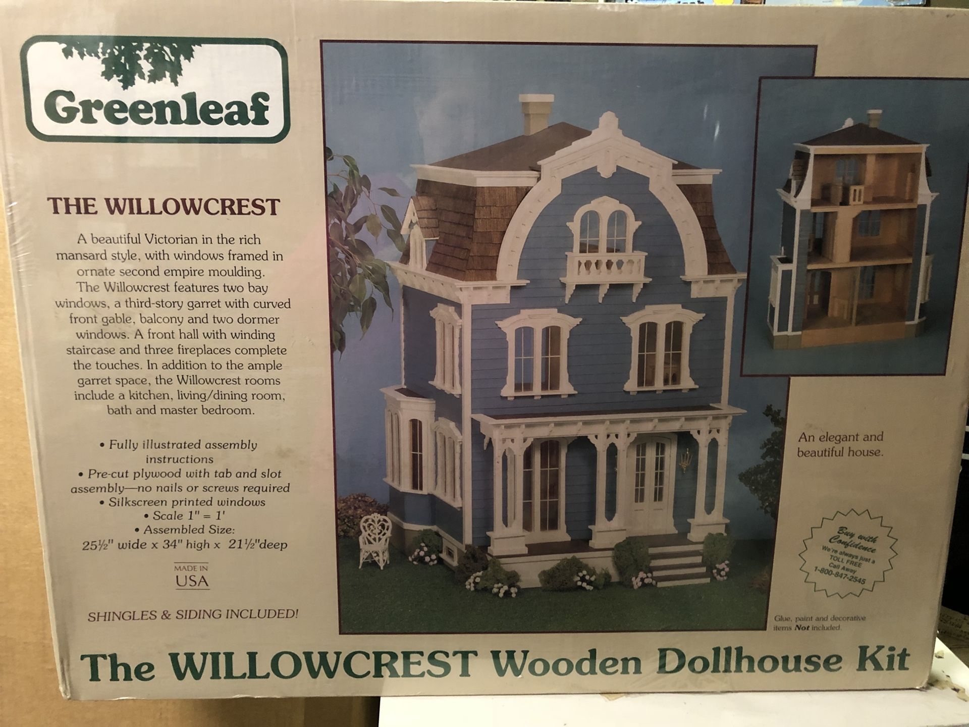 Greenleaf Willowcrest Dollhouse Kit - Brand new!