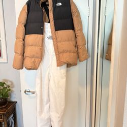 North Face Puffer Jacket and bib set