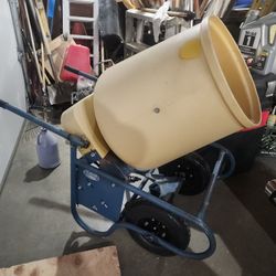 Stone portable mixer bag and a half