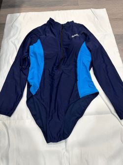 DACI Long Sleeve Zip-Front One-Piece Swimsuit