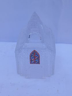 Vintage glass church Christmas decoration