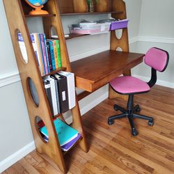 Kids study table or desk with Swivel chair