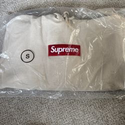 Supreme Box Logo Hoodie Sweatshirt FW24 Bone Small Nike Jordan 4 Travis Scott