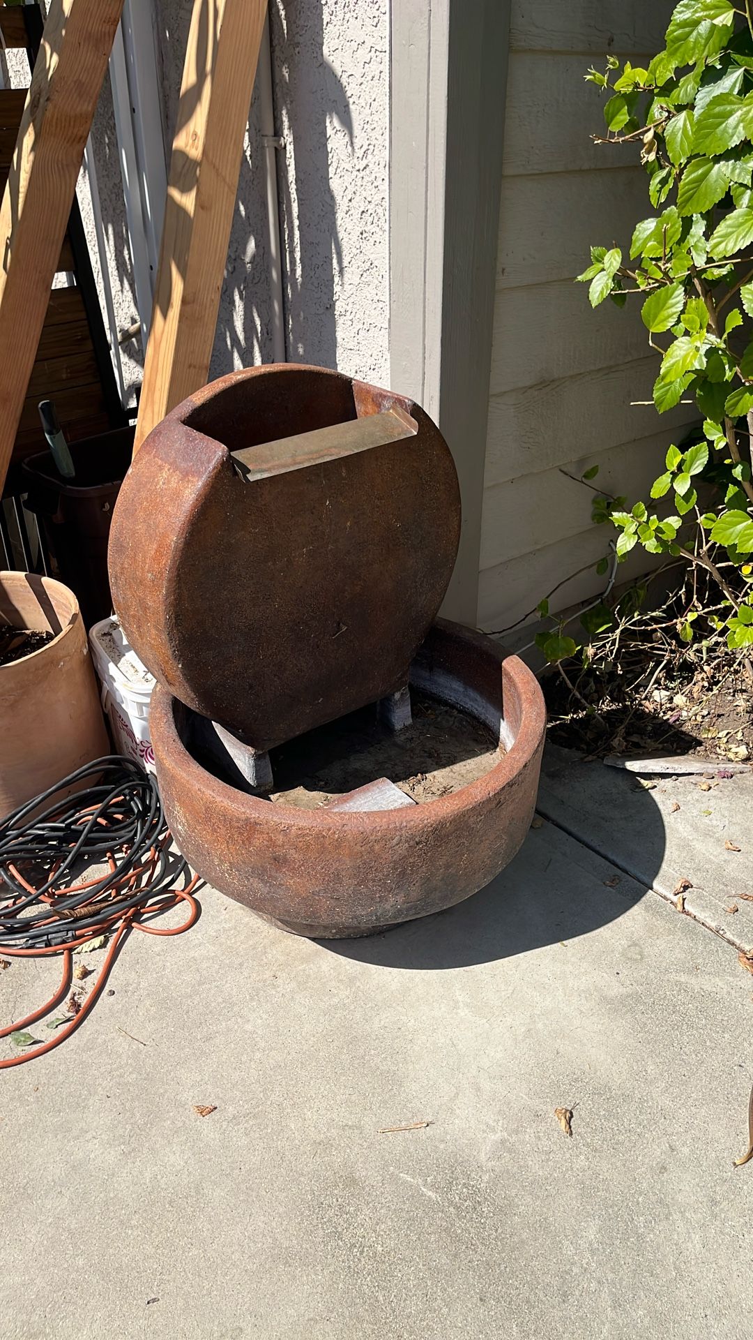 Concrete antique fountain