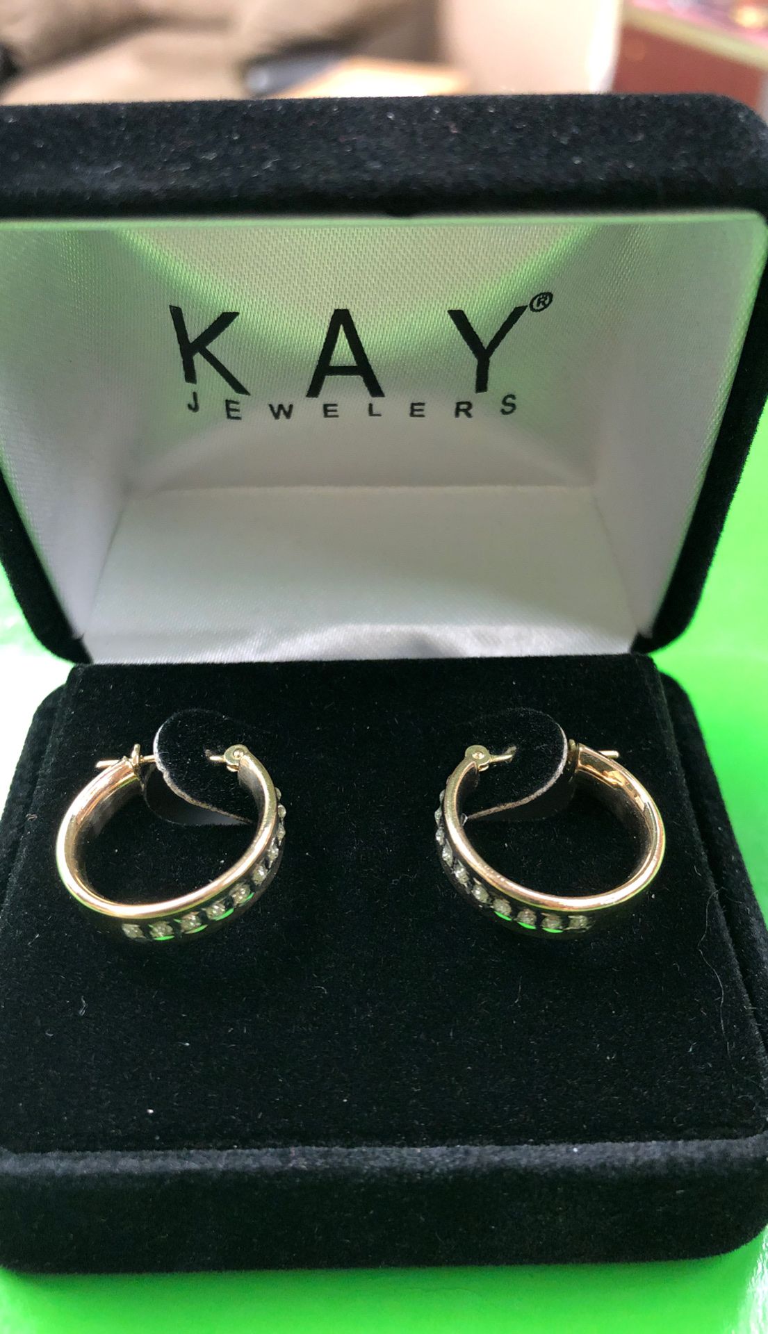 14k diamond earrings