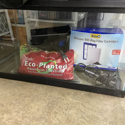 Fish Tank With Supplies 