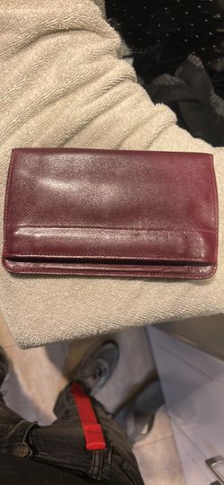 Burgundy Leather Trifold Wallet