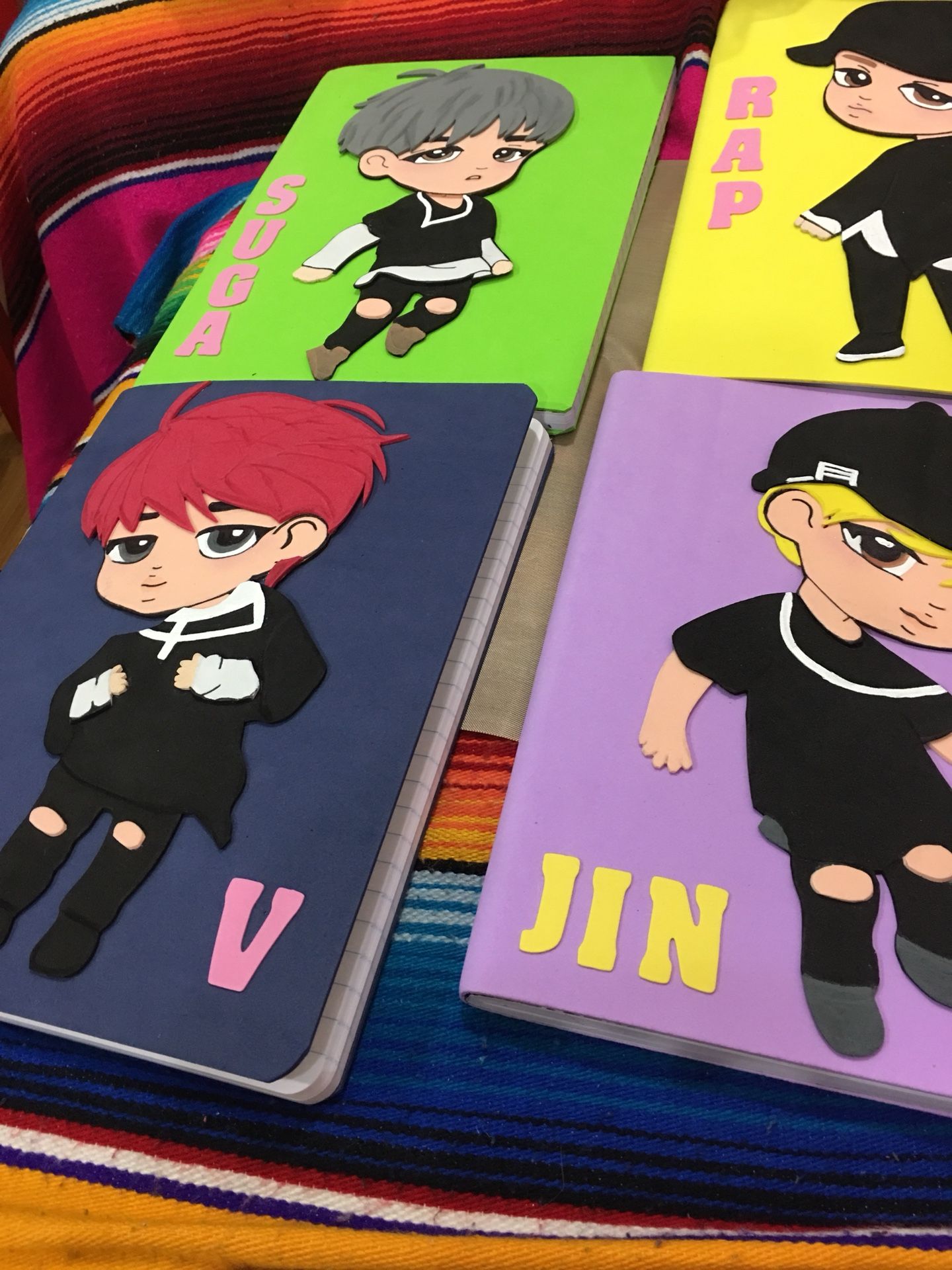 Handmade BTS notebooks