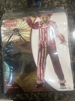Spirit Creepy Clown Halloween Costume Child XL 14-16