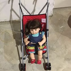 Doll Stroller With American Baby Doll