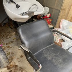 Salón Shampoo Bowl And Chair 