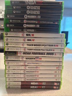 20 Game Xbox Sports Lot NCAA Football Madden NBA 2K NHL FIFA SEALED Games