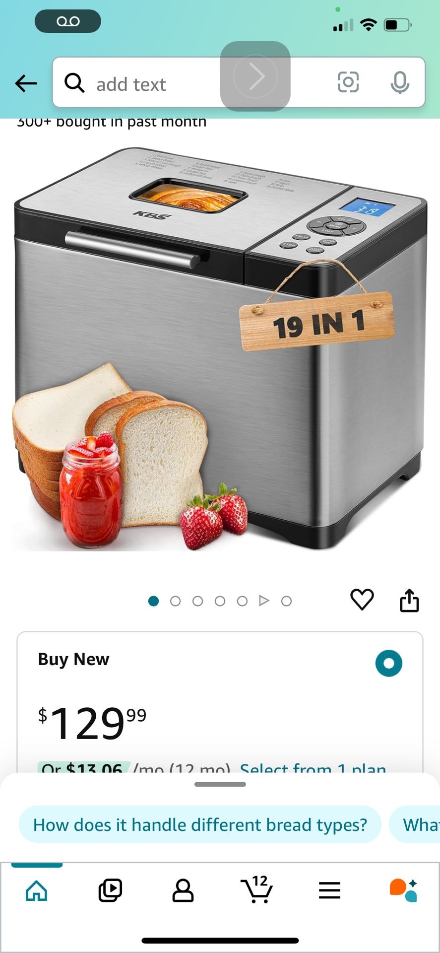 2LB Bread Maker 19 in 1 Automatic Bread Machine Stainless Steel with Ceramic Pan15H Timer&1H Keep Warm Sourdough Gluten Free 650W Bread Maker Mac