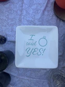 Set of “I Said Yes” Engagement / Bridal Party Plates