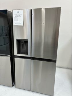 LG side by side fridge with water dispenser and craft ice maker