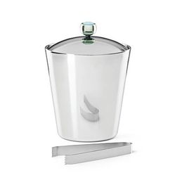 Kate Spade Nolita Silver Ice Bucket with Tongs