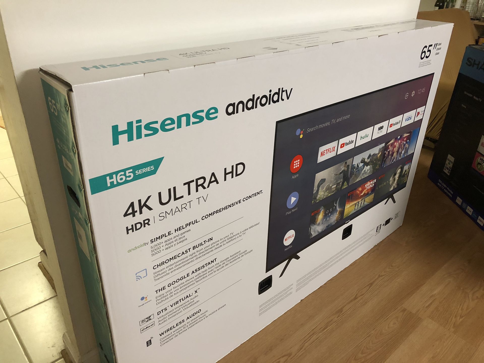 65 inches TV Hisense Android TV Brand New - $345 Price is Firm