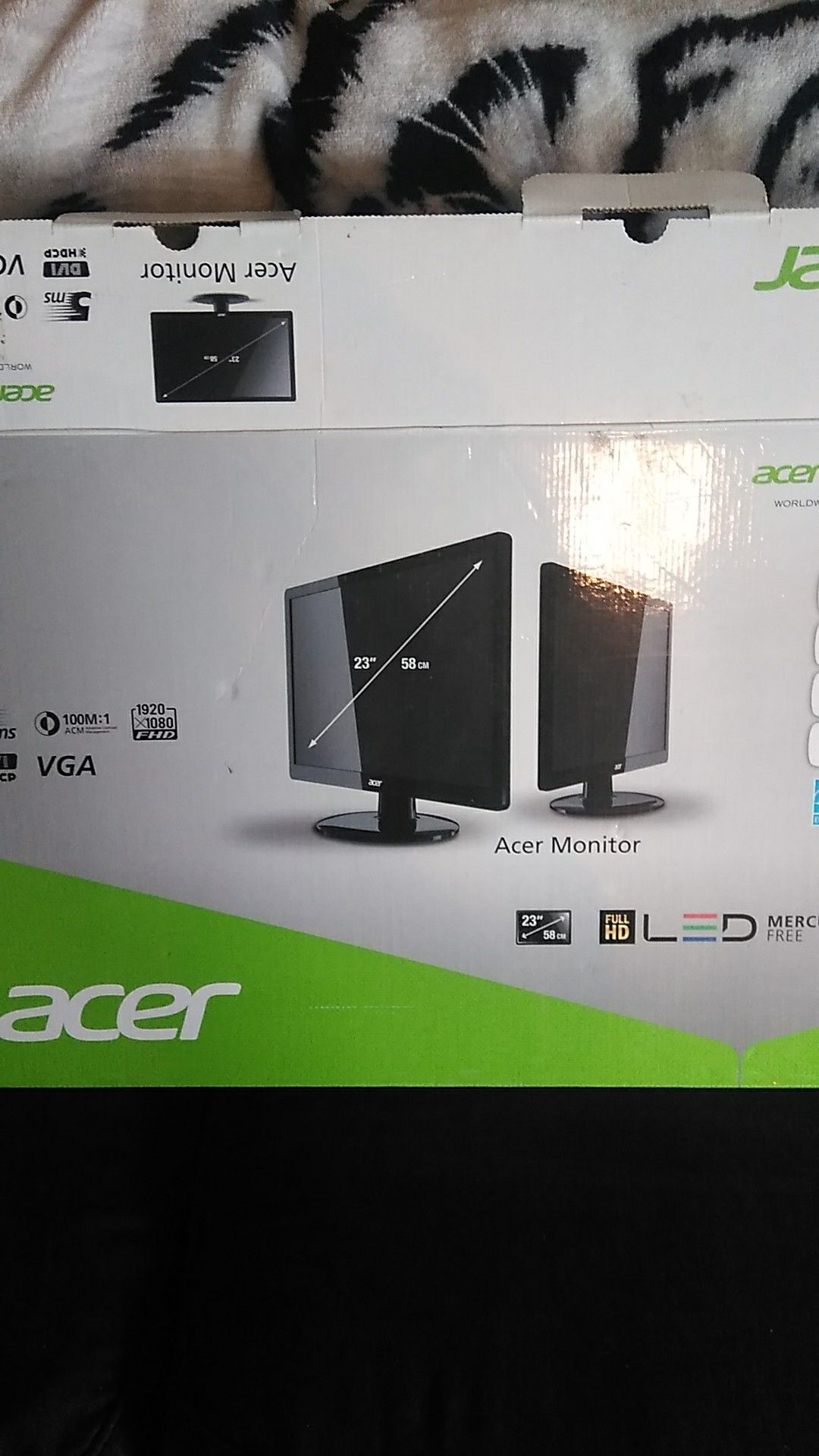 Acer "23 inch VGA Compatible FULL HD 1920x1080 FHD DVI