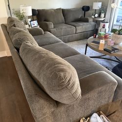Gray Sofa & Loveseat – Great Condition – $300