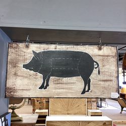 Folk Art Butchers Pork Sign