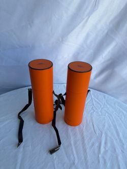 Hermès Orange Cylindrical Gift Boxes Set of Two
