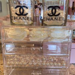 4 Drawer Makeup Organizer / Makeup Brush Holders 