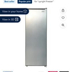 Frigidaire 6.5 Cu. ft. Upright Freezer, Platinum Silver, EFRF698