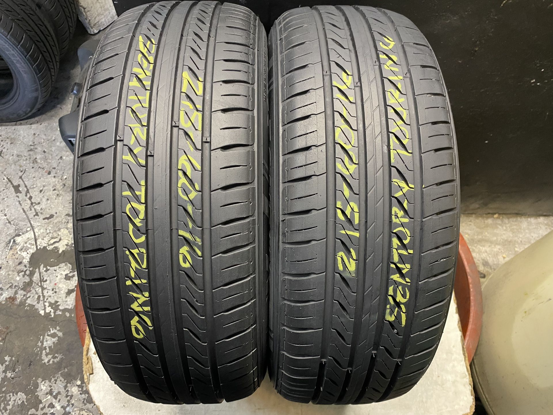 215-60-16 Sentury Touring Used Tire Pair W/80% Life $130 Free Mounting And Balancing
