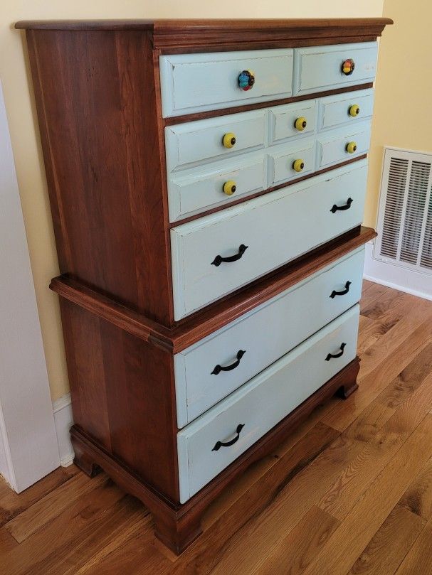 Refinished Chest of Drawers with Nightstand