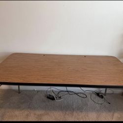 Large Office Desk / Study Table with Built-In Power Strip