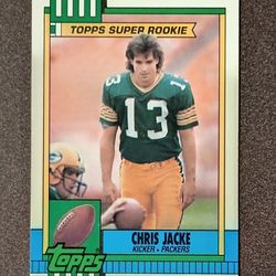 1990 Topps Chris Jacke Green Bay Packers #146 Super Rookie RC Kicker Card Vintage Collectible Collection NFL 