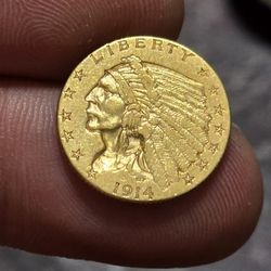 Vintage 1910's-1920's $2.50 Gold Indian Head Coins