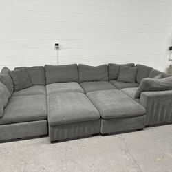 Thomasville Lowell Dark Grey 8 Piece Modular Couch Sectional - Free Delivery