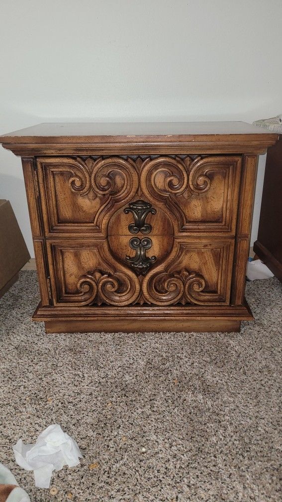 Wood Cabinet End Table