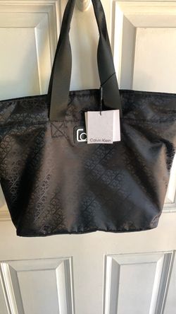 Calvin Klein Black Monogram Tote Bag