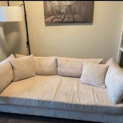 Beige/Cream Corduroy Couch