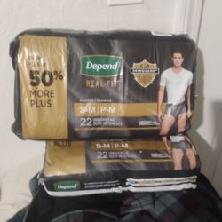 Size Small Medium Depend Real Fit Men's  Brand New In The Bag 22 Count