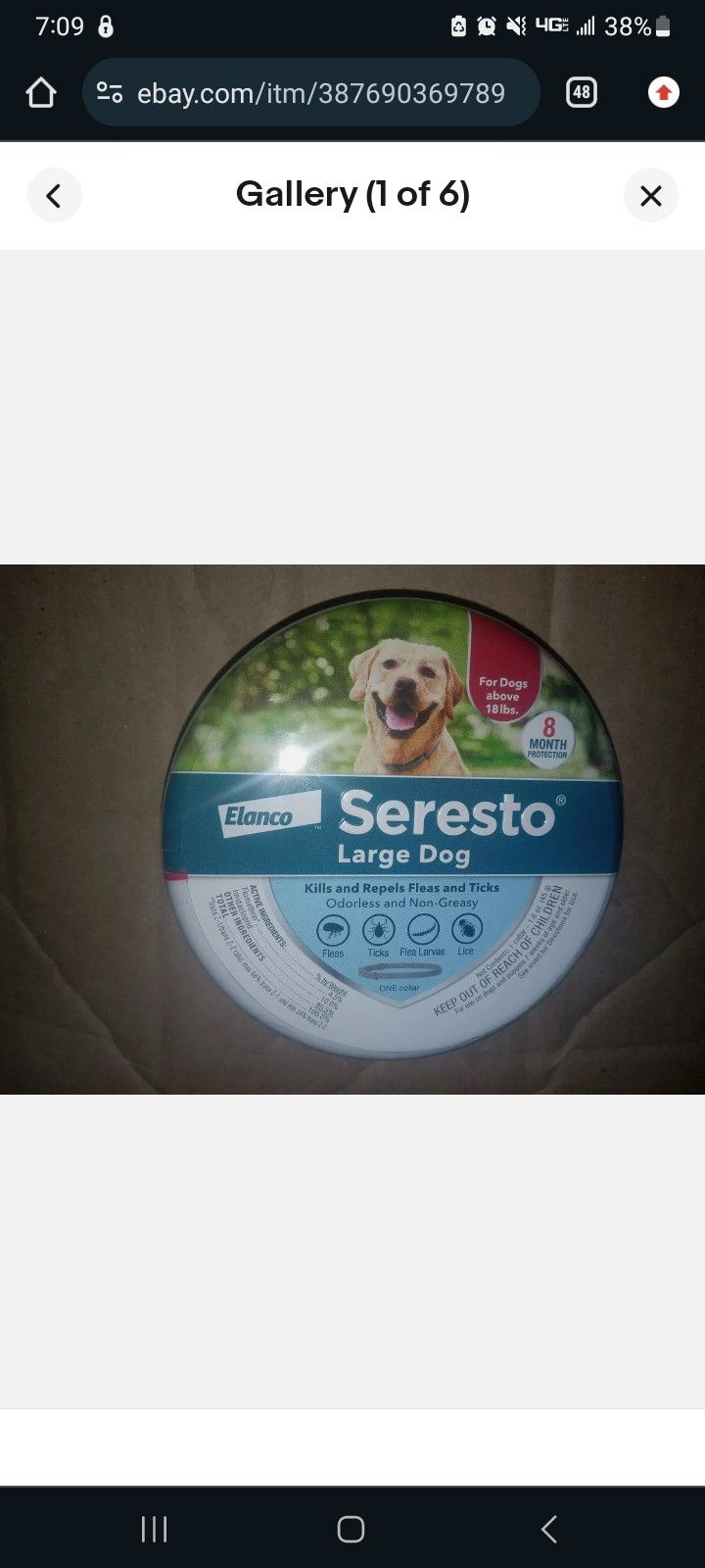 Serento Flea n Tick Collar Large Dog