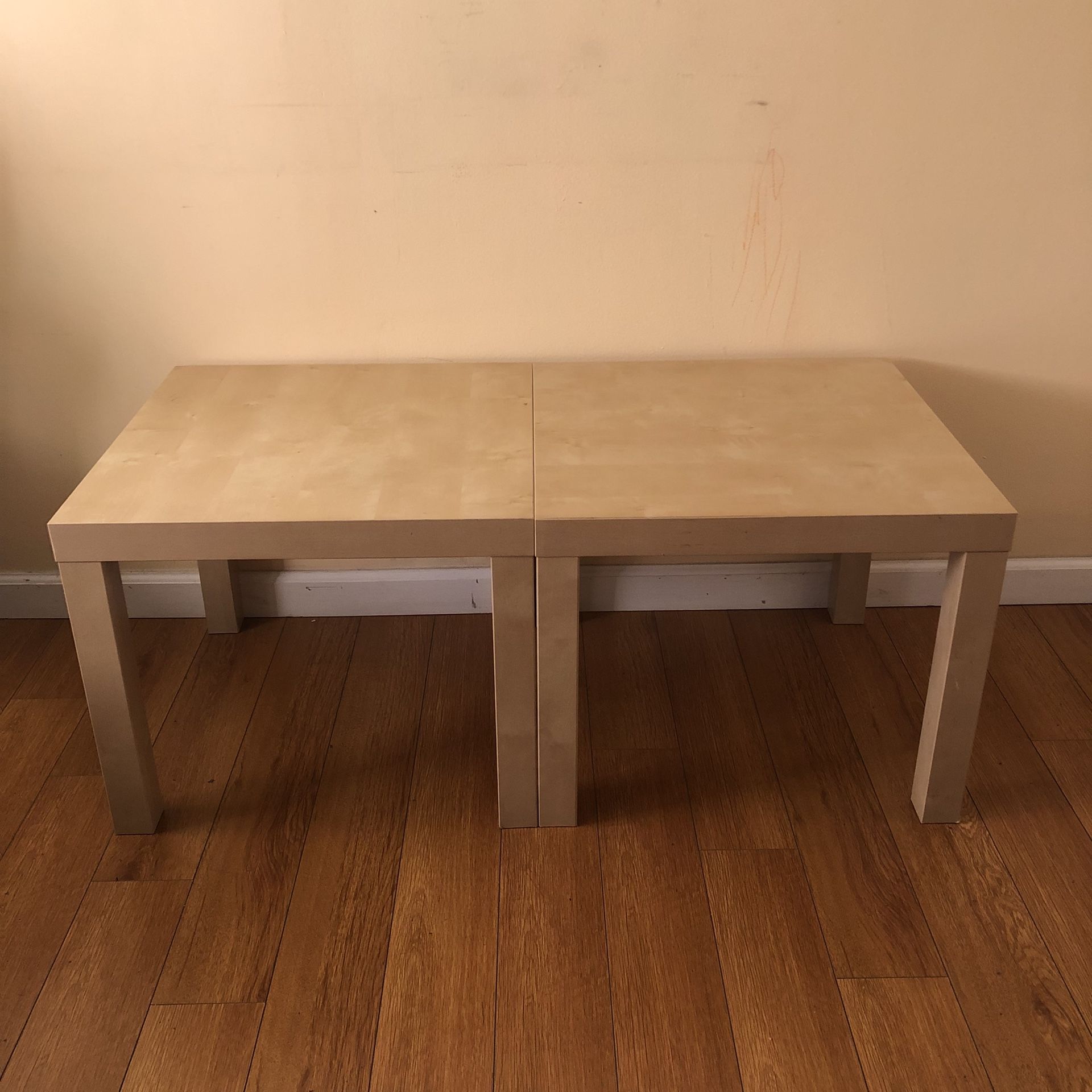 Ikea square table 21.5inX21.5inx17.75in 2for$8