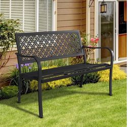 Black Iron Bench