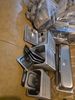 Commercial Stainless Steel Food Pans & Lids – Restaurant Equipment Lot