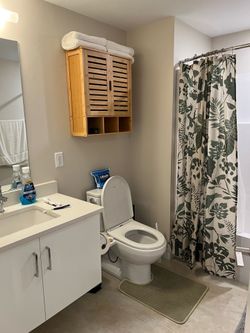 FREE Bathroom wall cabinet storage, bamboo medicine cabinet, over the toilet