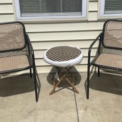 New, Price Firm, Boda 2pk Caning Patio Chairs & Opalhouse Aster Patio Folding Table