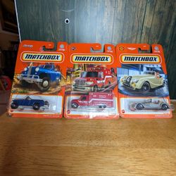 Matchbox Jeep1948 Willys, Fire Ambulance,Morgan Plus.